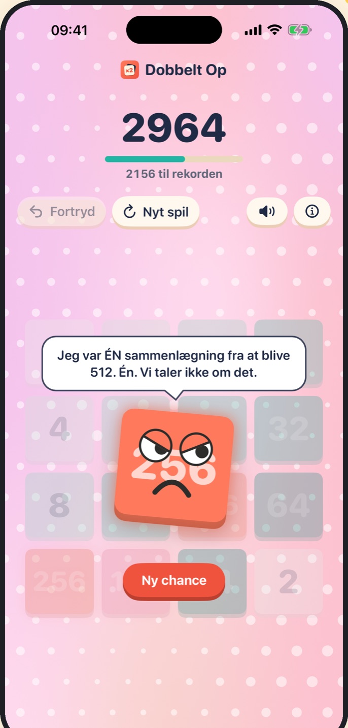 Den sure brik, når spillet er slut