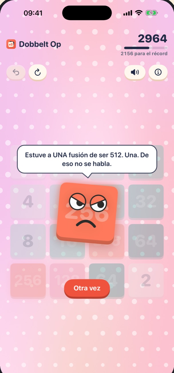 La ficha gruñona cuando termina la partida