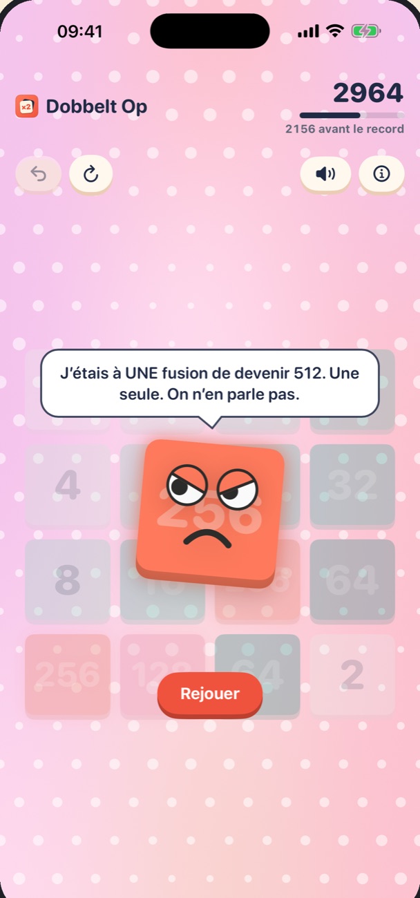 La tuile grognonne quand la partie est finie